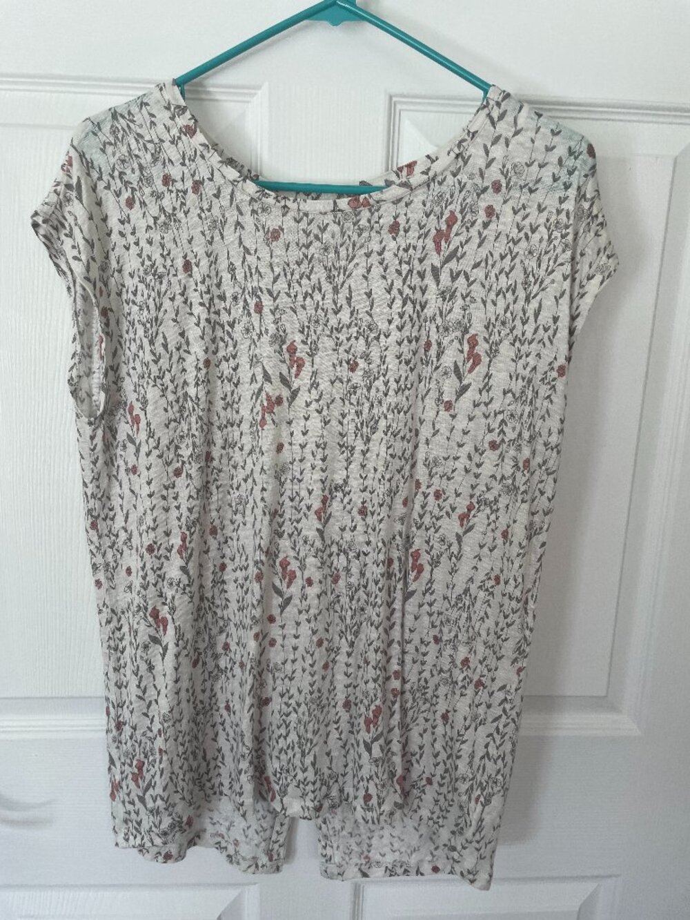 Rachel Zoe 100% Linen BoHo Floral Top size L